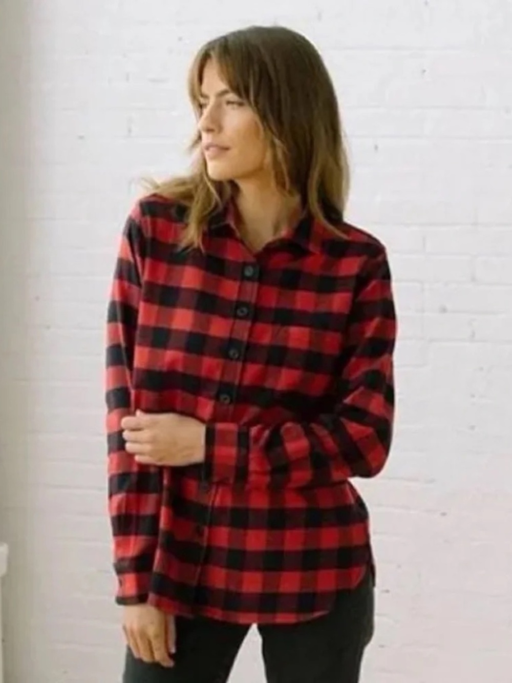 Tradlands Araphoe Red/Black Buffalo Check Cotton Flannel XS